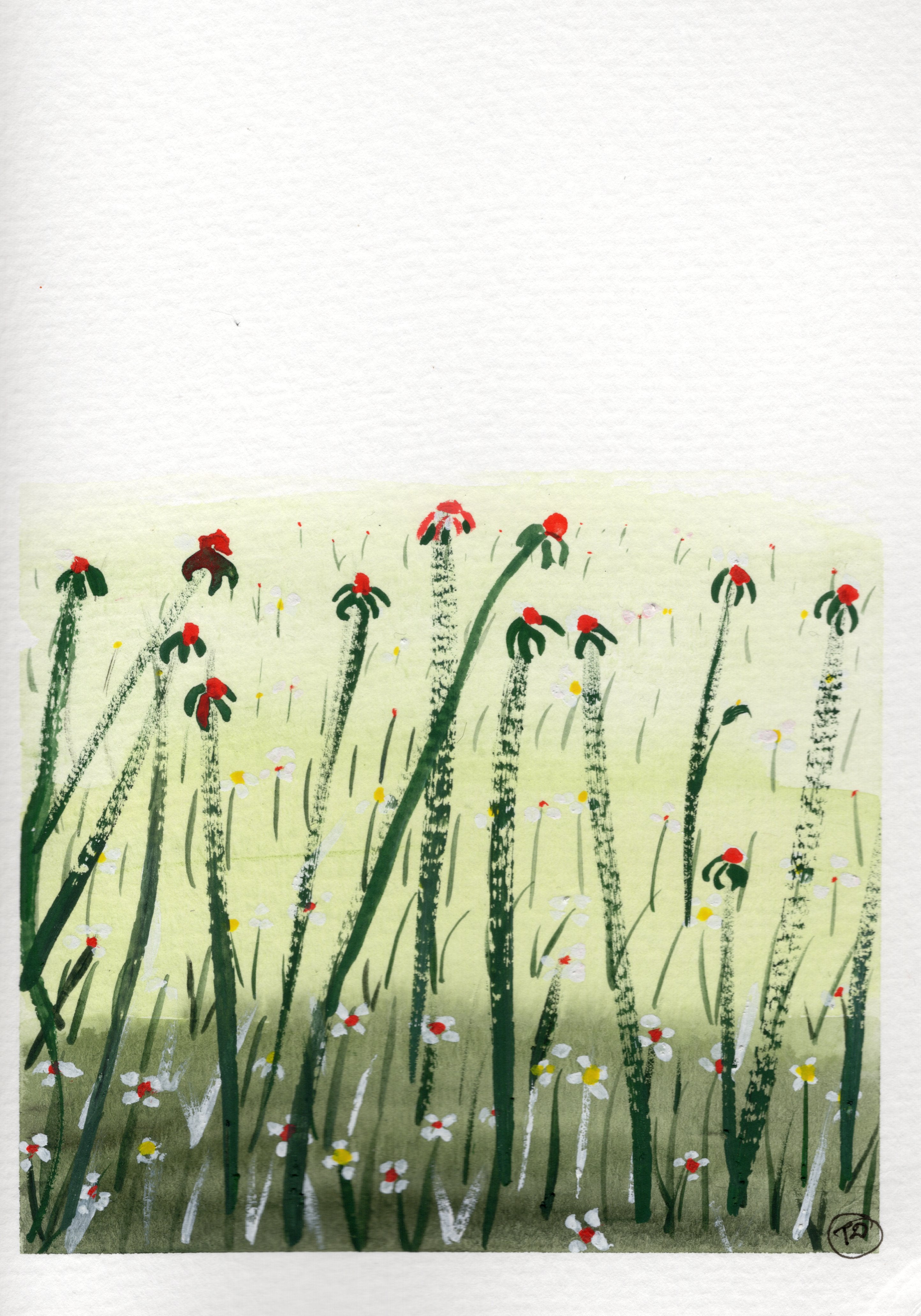 'Field greens' - Art Print Card