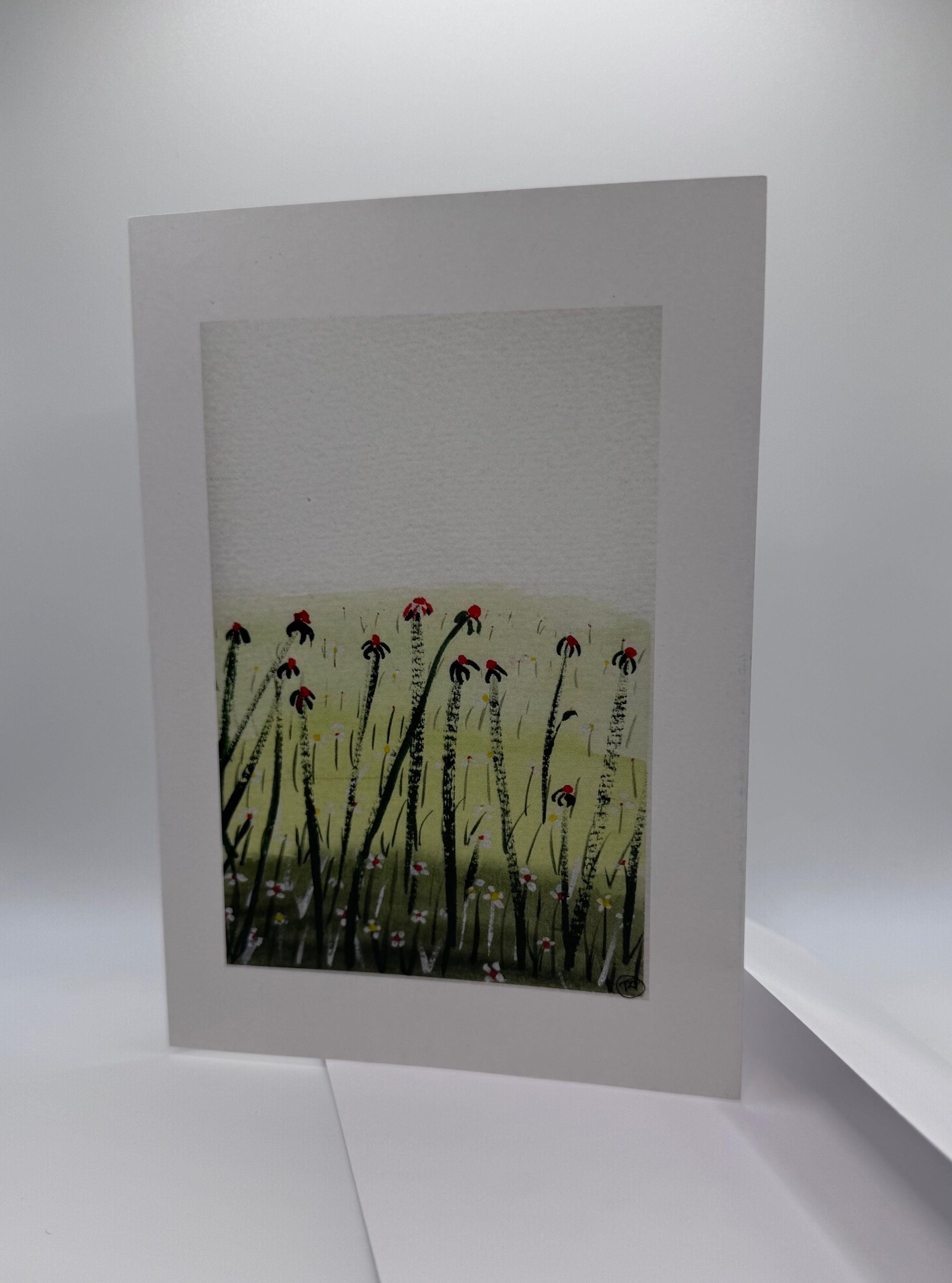 'Field greens' - Watercolour Art Print Card