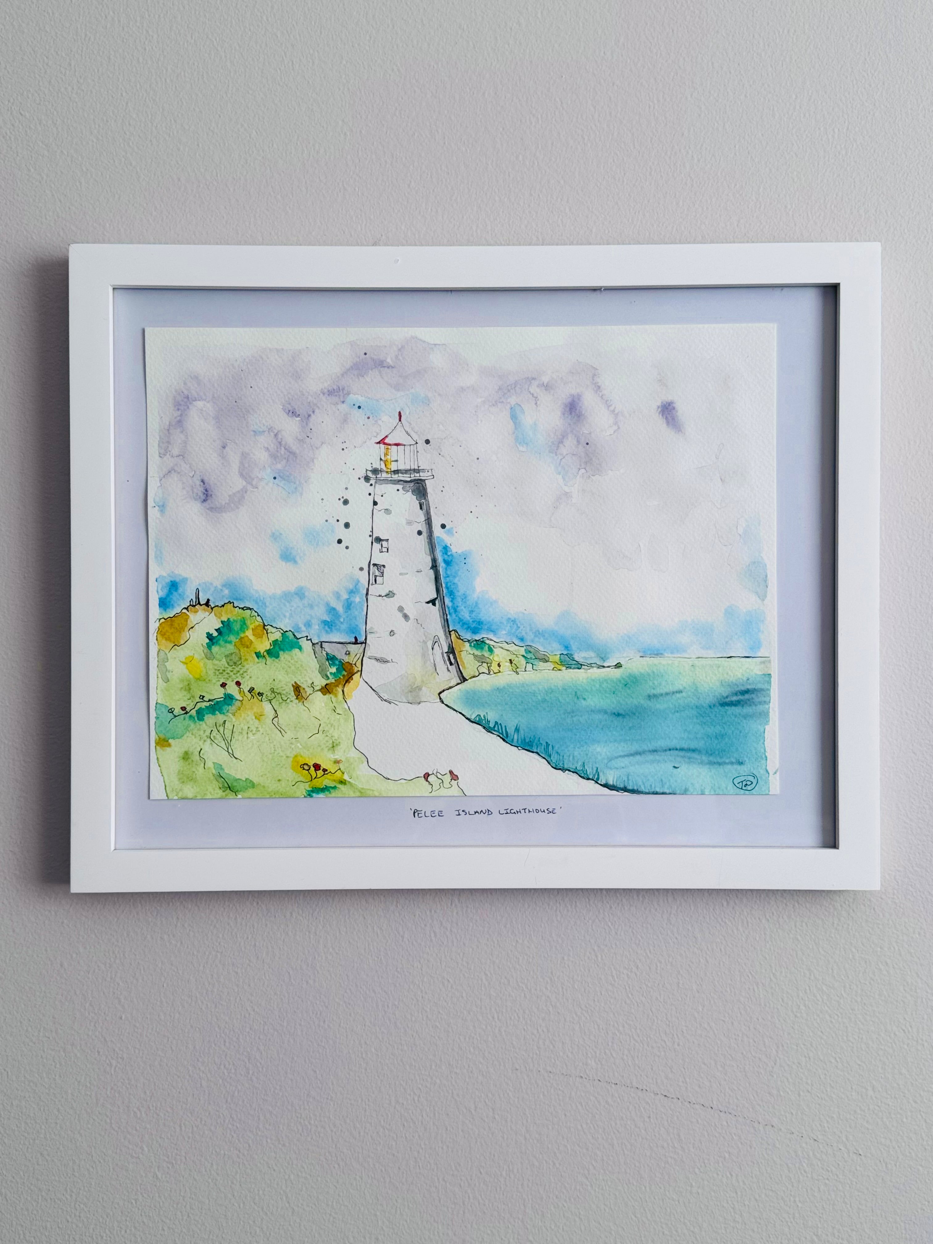 'Pelee Island Lighthouse' - Fine Art Watercolour Print (Unframed)